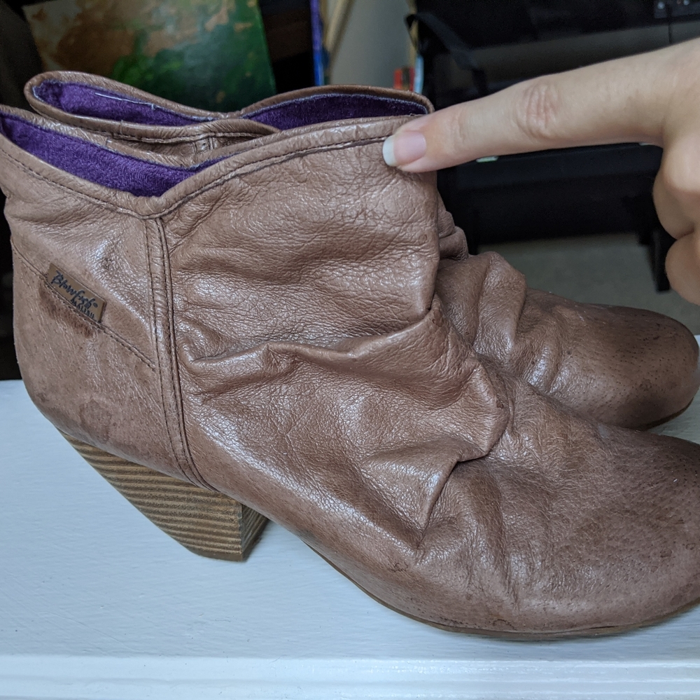 Blowfish Wooden Heel Cowboy Booties